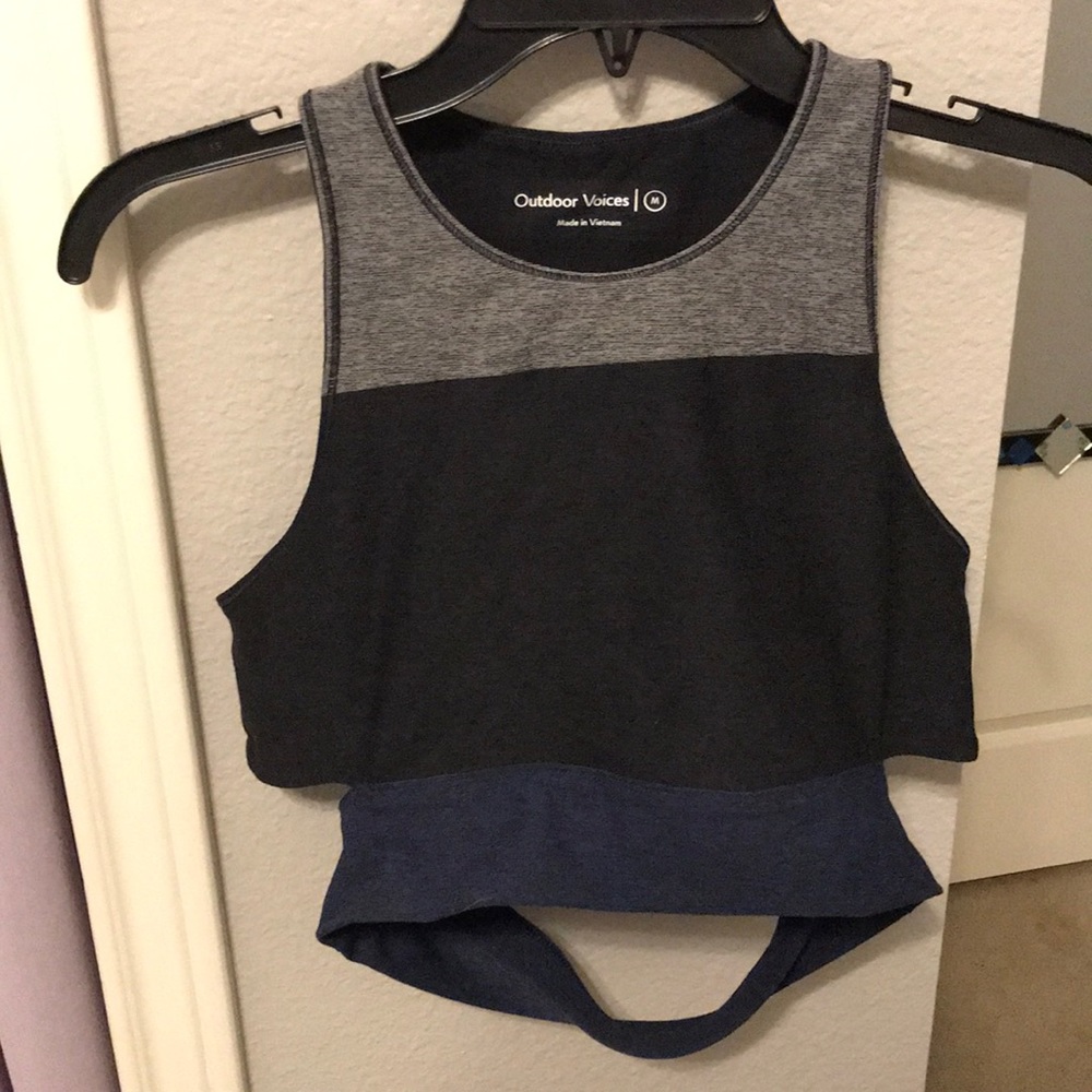 Outdoor voices color block bra/crop